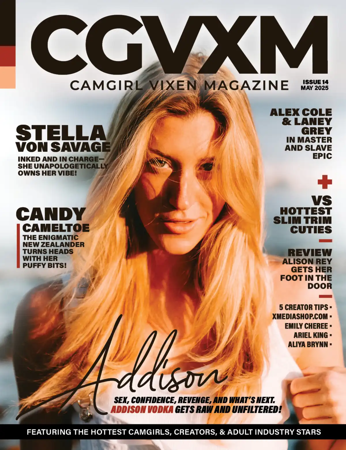 Addison Vodka Covers CamGirl Vixen Magazine Issue 14