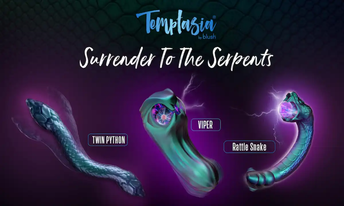 Blush Expands Temptasia Serpent Collection with Twin Python Dildo