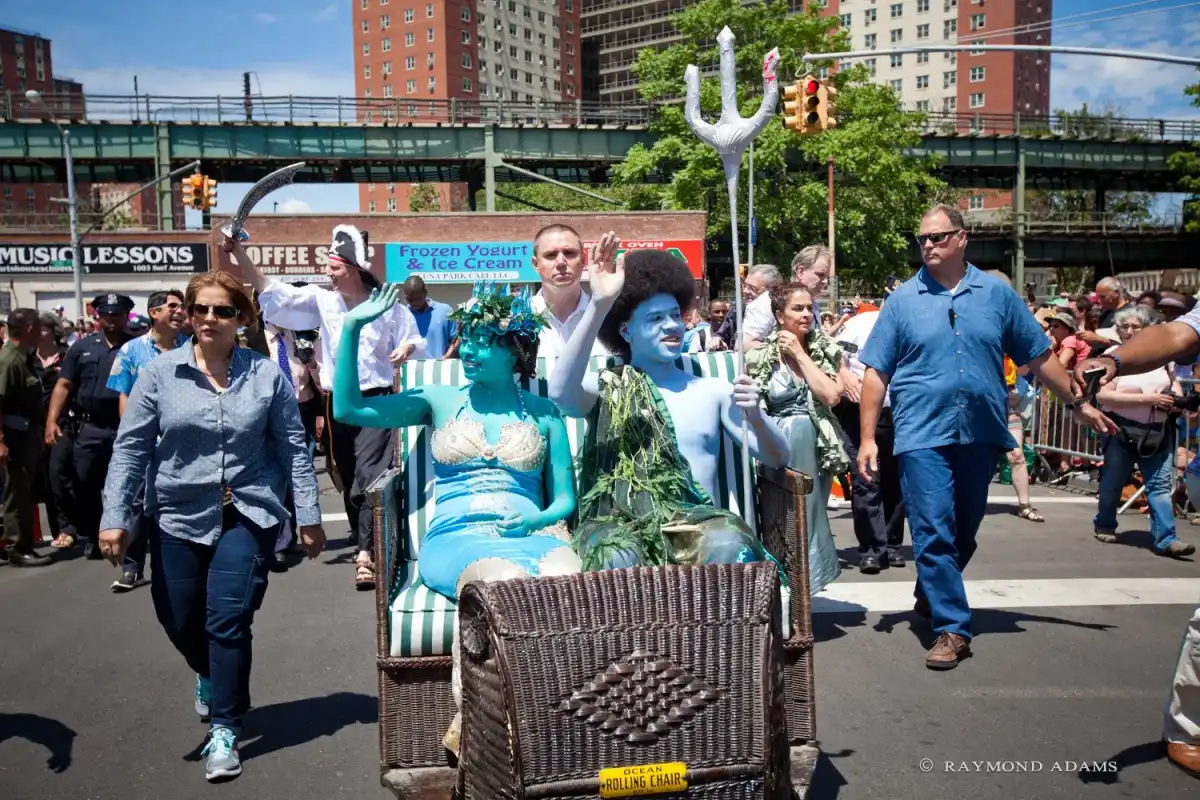 Queenie Sateen Crowned Mermaid Queen of Coney Island Parade