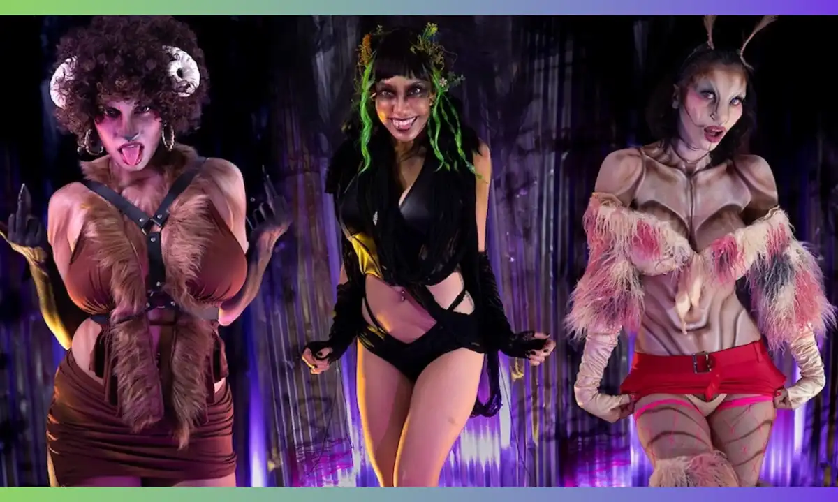 Little Puck, Bunni Black, Faye Dawn in "Hoe-Cus Poke-Us"