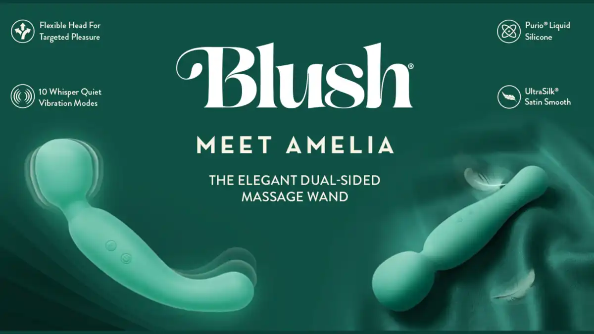 Blush Introduces Amelia: Dual-Sided Wand Vibrator for G-Spot & Clitoral Pleasure