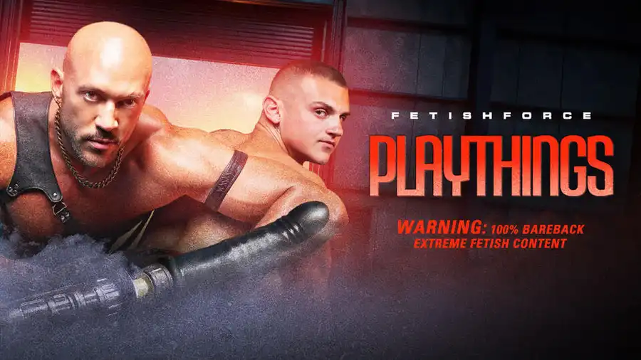 Sebastian Bluu & Rocky Unleashed in Fetish Force's "Playthings"
