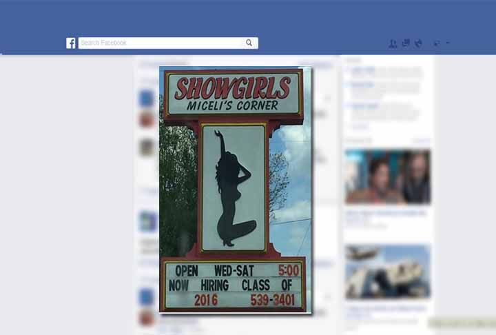 Sign at strip club causing controversy